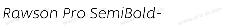 Rawson Pro SemiBold字体转换